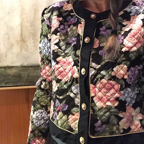 Vintage floral cropped jacket by Principles Size 12 - Picture 2 of 12